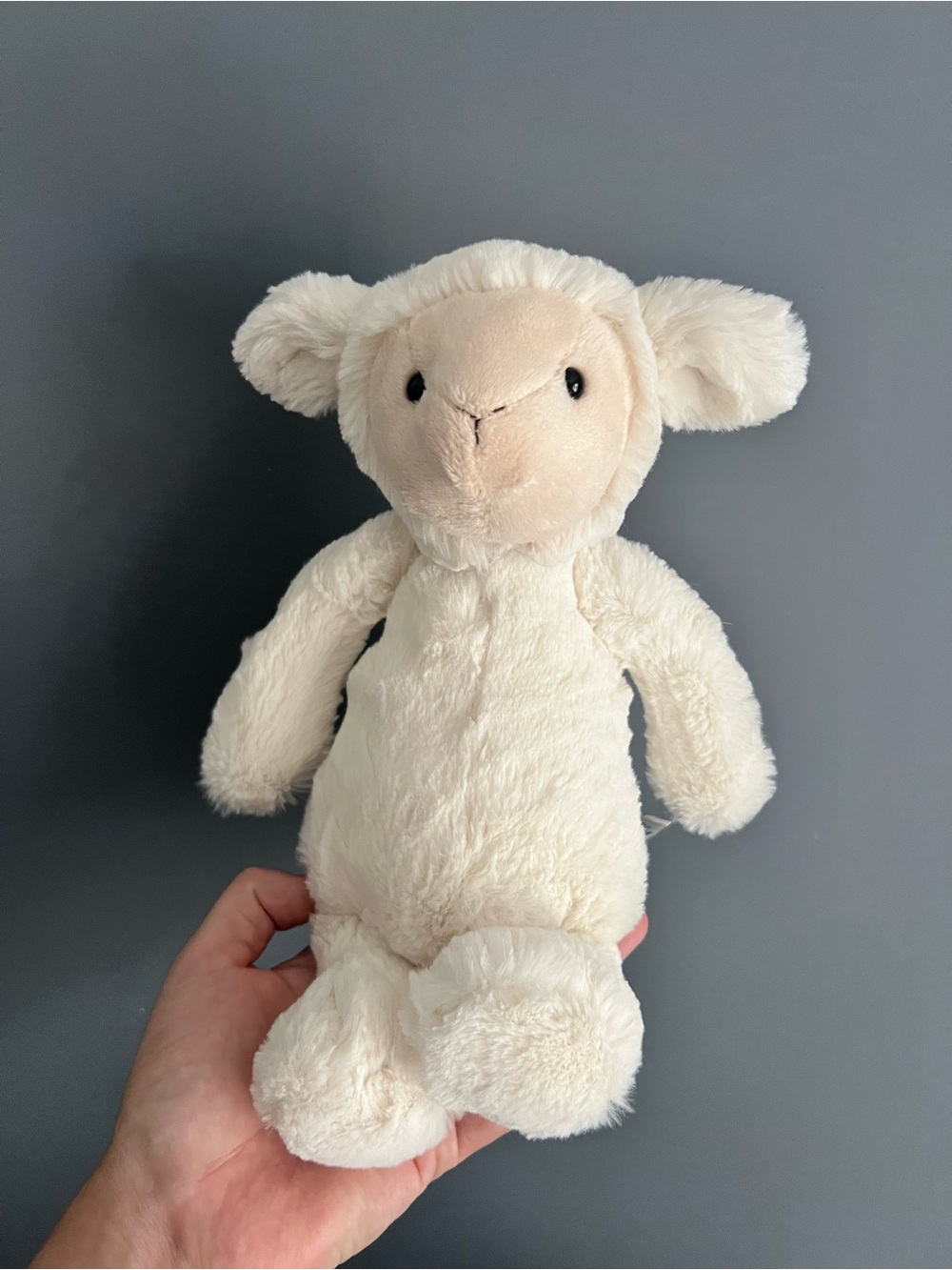 JELLYCAT London Bashful Lamb Medium Plush Animal Toy 12” Retired Lovey EXCELLENT